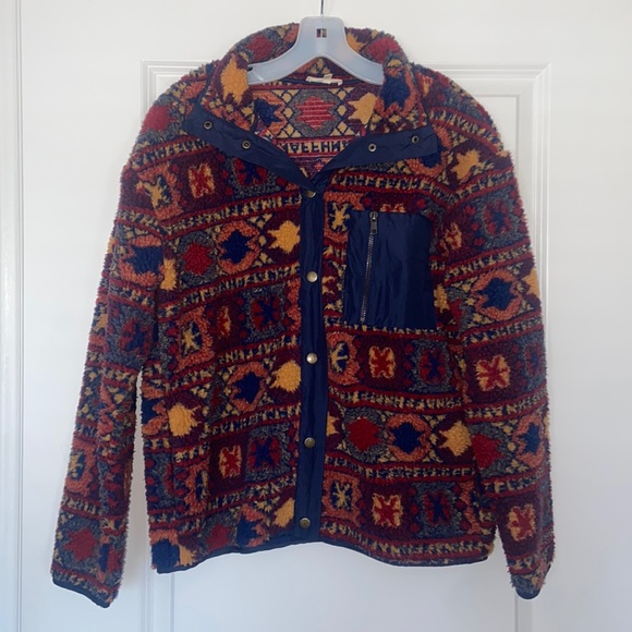 Aztec Teddy Fur Jacket - Picture 3 of 5